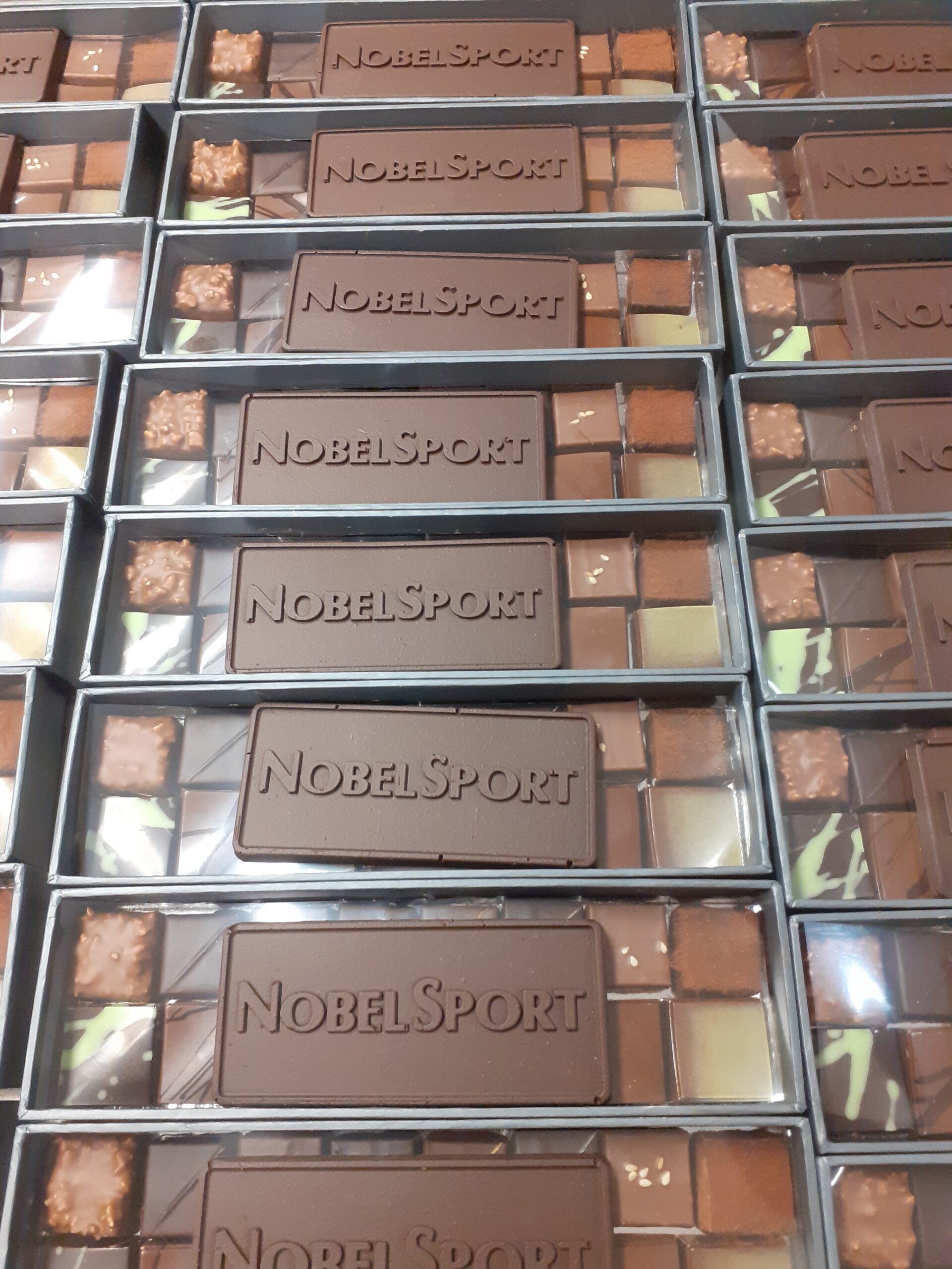 Écrin de chocolats – Personnalisation “NobelSport”