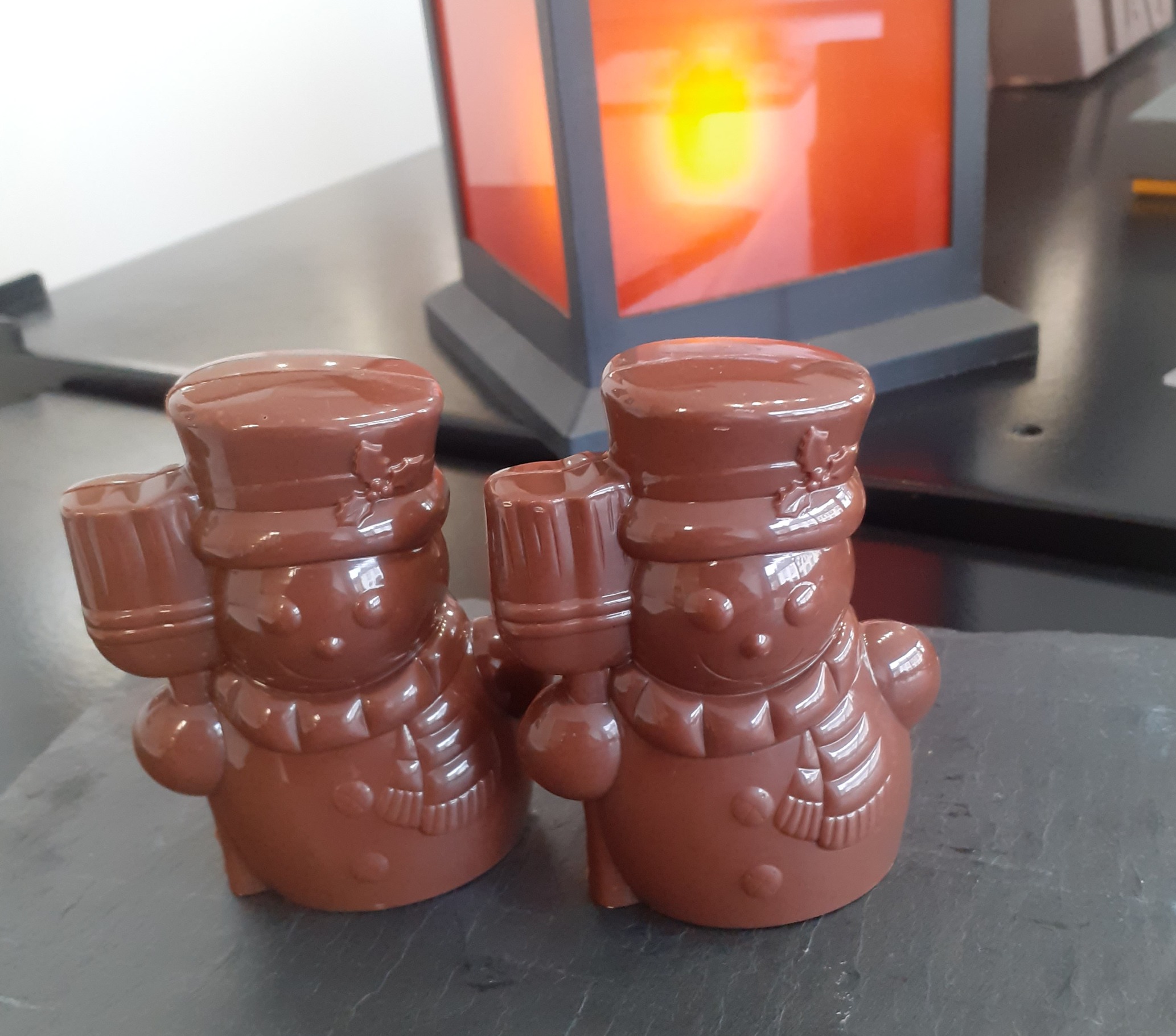 Bonhomme de neige en chocolat