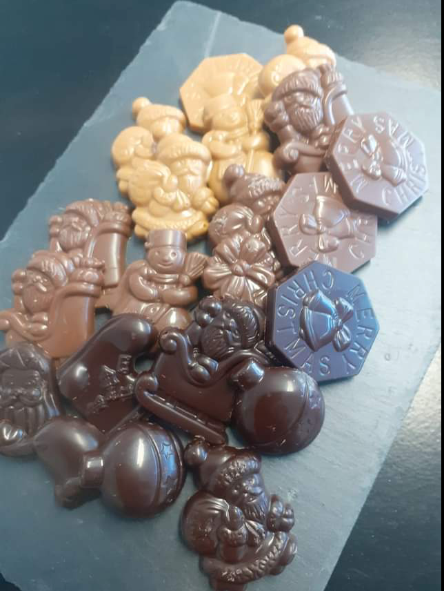 Assortiment de chocolats de Noël – Trois chocolats