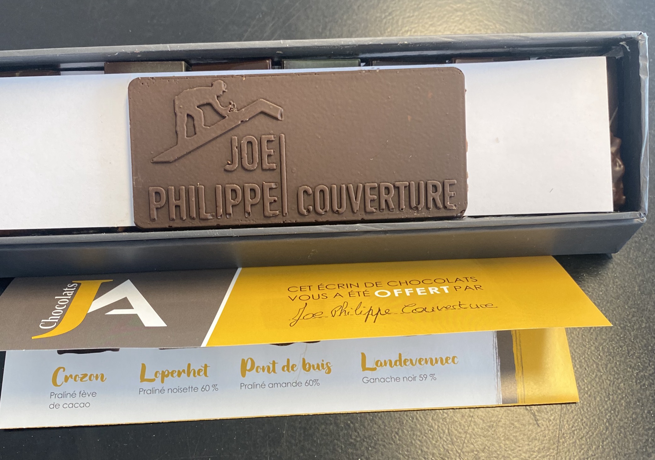 Écrin de chocolats – Personnalisé